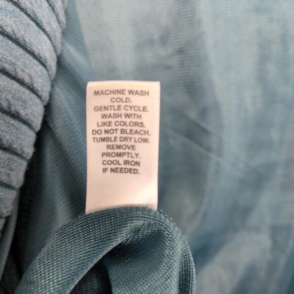 Cato Geometric Lines Blue Knit Midi Dress Plus Size 22/24W Lined Mock Neck - Picture 5 of 10